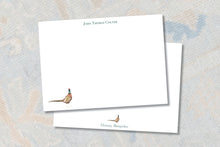 Load image into Gallery viewer, Watercolor Personalized Stationery / Gentlemans Notecards / Mens Stationery / Pheasant / Classic Stationery  / Preppy / Gifts for Men
