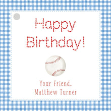 Load image into Gallery viewer, Watercolor Baseball Gift Tag / Gift Tags For Kids / Baseball Gifts For Boys / Enclosure Cards / Baseball Gift Ideas / Baseball Theme
