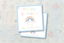Load image into Gallery viewer, Watercolor Birthday Rainbow Gift Tag / Rainbow Gift Tag / End Of The Year Gift Tag / Pastel Gift / Enclosure Card /  Preppy Gift

