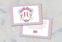 Load image into Gallery viewer, Personalized Summertime Placemat / Fourth of July Placemat / USA Placemat / Red, White, and Two Placemat / Laminated Placemat
