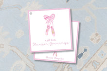 Load image into Gallery viewer, Watercolor Ballet Slippers Gift Tag / Ballerina Gift Tag / Ballet Enclosure Card / Ballerina / Enclosure Card / Birthday Gift Tag / Preppy
