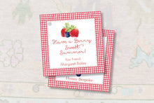 Load image into Gallery viewer, Watercolor Gift Tag / Berry Sweet Gift Tag / End Of The Year Gift Tag / Strawberry Gift / Enclosure Card / Birthday Gift Tag / Preppy Gift
