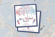 Load image into Gallery viewer, Watercolor Summer Gift Tag / 4th of July Gift Tag / End Of The Year Gift Tag / Enclosure Card / Birthday Gift Tag / Preppy Gift / Fireworks
