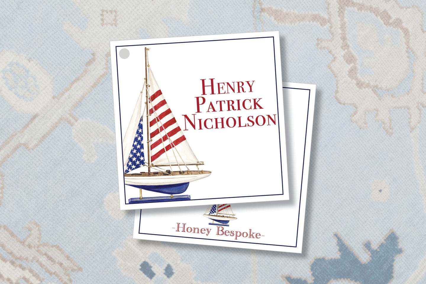 Watercolor Sailboat Gift Tag / Preppy Boys Enclosure Card/ Printable Sailboat Gift Tag / Kids Gift Tag / Nantucket