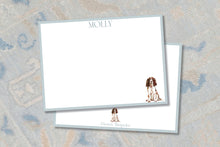Load image into Gallery viewer, Watercolor Personalized Springer Spaniel Stationery / Personalized Thank You Notes / Preppy Coastal Stationery / Classic / Preppy / Dog
