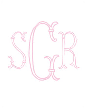 Load image into Gallery viewer, Watercolor Grandmillennial Art Prints With Smocked Dress, Bonnet, and Monogram
