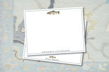 Load image into Gallery viewer, Personalized Watercolor Rainbow Trout Stationery / Boys Stationery Set / Rainbow Trout / Personalized Notecards / Thank you Notes

