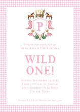 Load image into Gallery viewer, Pink Wild One Invitation Watercolor / Cowgirl Party Invitation / Western Birthday Invite / Wild West / Little Girl Birthday / Preppy
