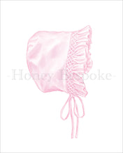 Load image into Gallery viewer, Watercolor Grandmillennial Art Prints With Smocked Dress, Bonnet, and Monogram
