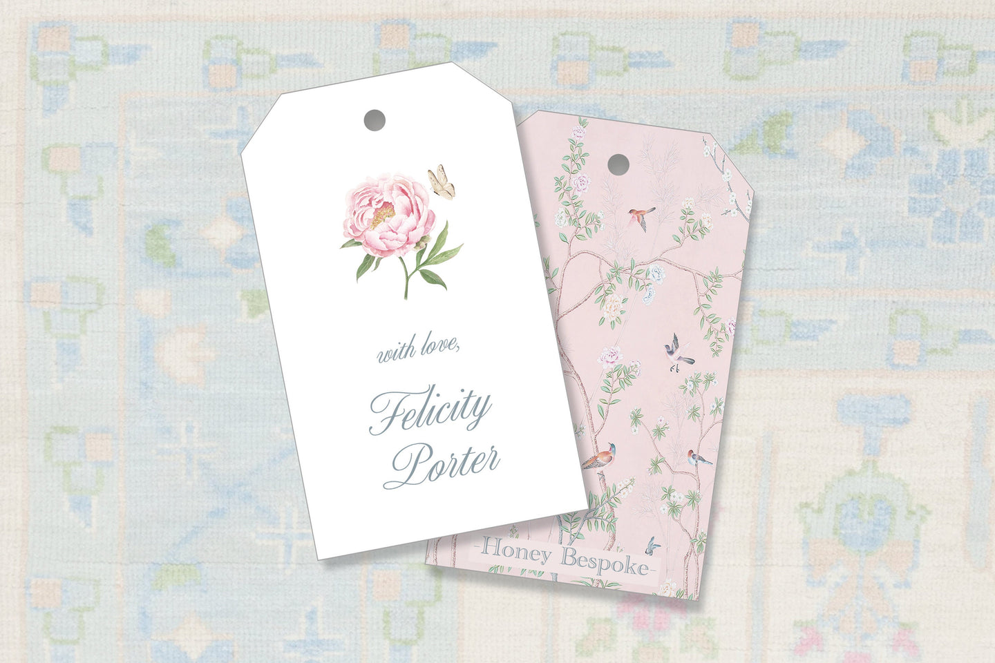 Elegant Grandmillennial Gift Tag / Monogram Gift Tags  / Thank You Notes / Preppy Gift Tags / Classic Party Bag Tag