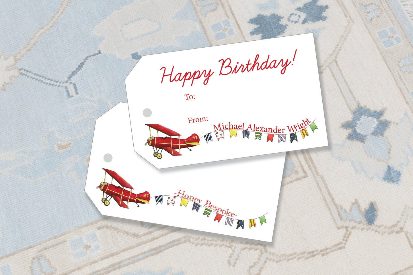 Watercolor Airplane Gift Tag / Airplane Gift Tags  / Baby Boy / Enclosure Cards / Gift / Classic / Felt Tag / Preppy