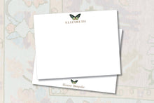 Load image into Gallery viewer, Personalized Butterfly Stationery / Butterfly Gifts / Watercolor Butterfly / Thank You Cards / Preppy Stationery / Thank you Notes /
