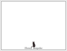 Load image into Gallery viewer, Personalized Watercolor Black Cat Stationery / Bombay Cat Stationery / Bombay Cat Notecards / Personalized Notecards / Thank you Notes
