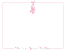 Load image into Gallery viewer, Personalized Ballerina Stationery / Ballet Stationery Set / Ballerina Gifts / Dancer Stationery Notecards  / Girly Stationery /Pink Notecard
