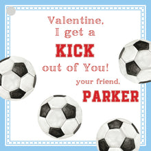 Load image into Gallery viewer, Soccer Valentines Gift Tag / Watercolor Soccer Ball Valentines Printable / Valentines Class Tags / Valentines Treat Tags For Boys
