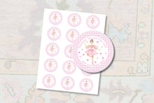 Load image into Gallery viewer, Tutu Cute Ballet Valentines Stickers / Ballerina Valentines Bag Stickers / Preppy Valentines Stickers  / Southern Valentines / Favor Sticker
