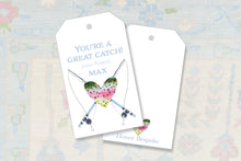 Load image into Gallery viewer, You&#39;re A Great Catch Valentines Gift Tag / Fish Valentines Tags / Great Catch Valentines Gift Tags  / Preppy Valentines / Southern Valentine
