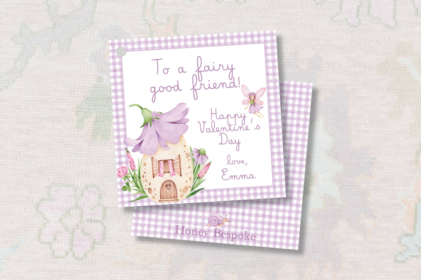 Fairy Valentines Gift Tag / Watercolor Fairy Good Friend Valentines Tags / Valentines Class Tags / Valentines Treat Girls/ Grandmillennial