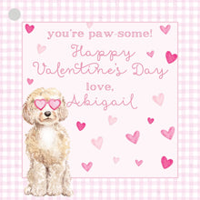 Load image into Gallery viewer, Paw-Some Valentines Gift Tag / Valentines You&#39;re Paw-Some / Valentines Class Tags / Puppy Valentines Treat Tags / Valentines Day
